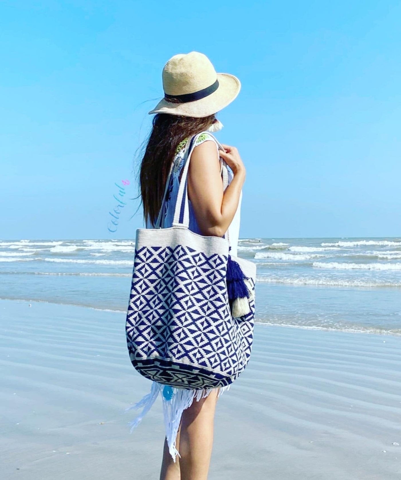 Tote Boho Beach Bags - Colorful 4U