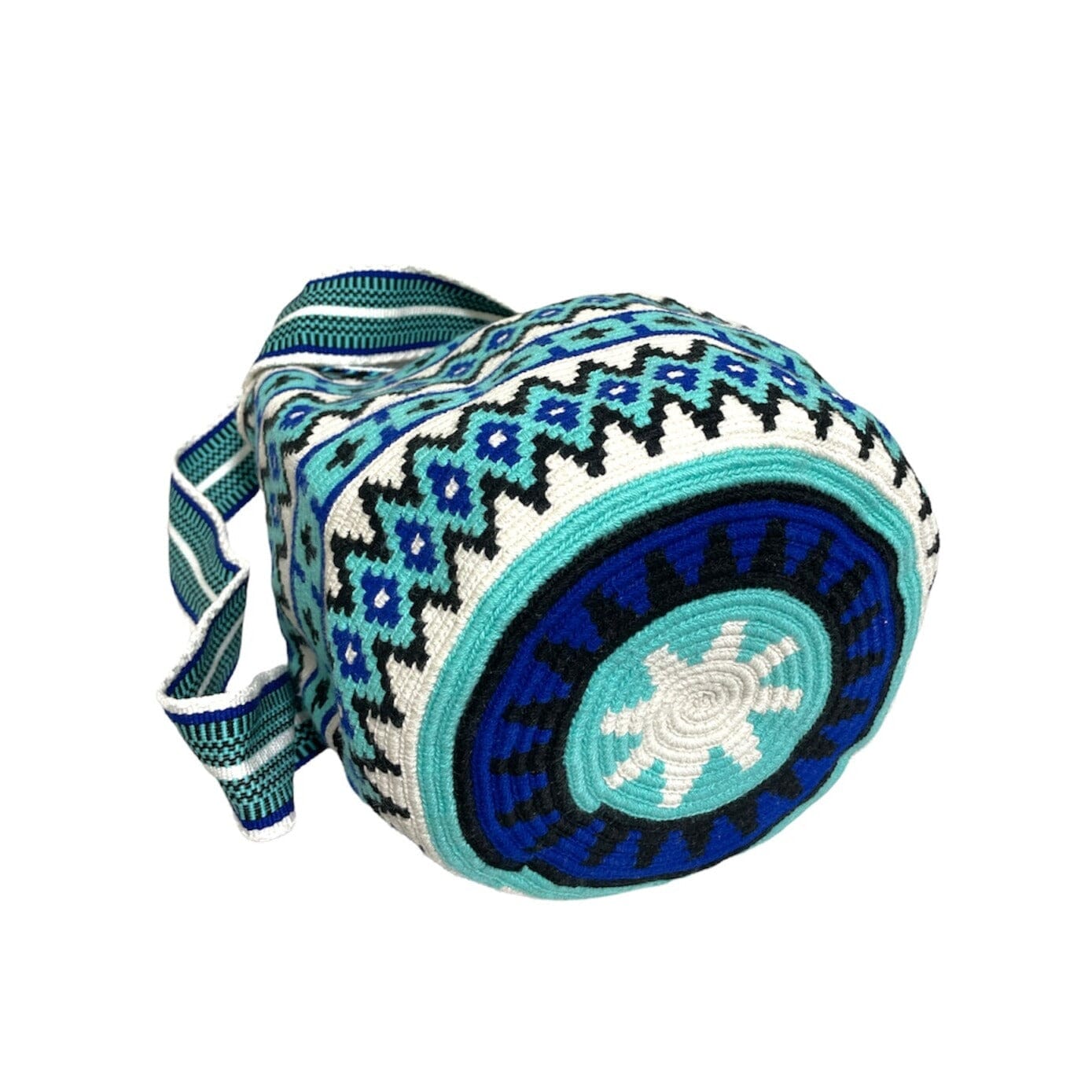 AZULA Fall | Blue Limited Edition Crochet Bags for Fall - Large - Colorful 4U - Special Edition Crochet Boho Bag - Crossbody/Shoulder Bucket Bag