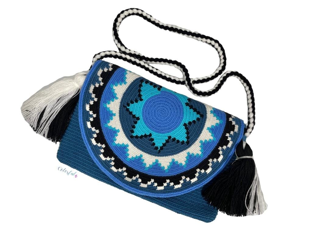 Bohemian Purse with Cover | Envelope - Colorful 4U - Crossbody Crochet Boho Bag