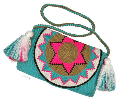 Bohemian Purse with Cover | Envelope - Colorful 4U - Crossbody Crochet Boho Bag