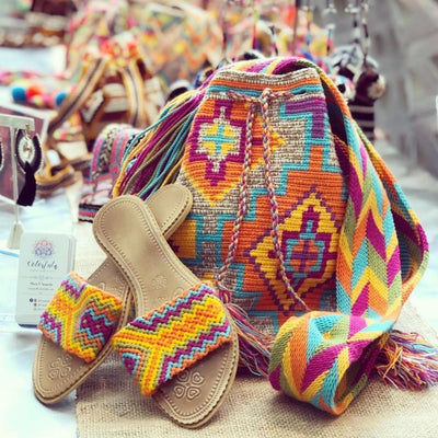 Caribbean Sunset Crochet Beach Bag - Colorful 4U - Shaded Crochet Boho Bag - Crossbody/Shoulder Bucket Bag