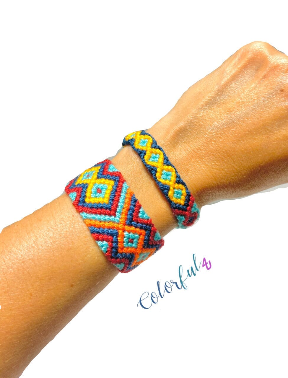 Caribbean Sunset Friendship Bracelets | Woven Bracelet - Colorful 4U - Handwoven Bracelets