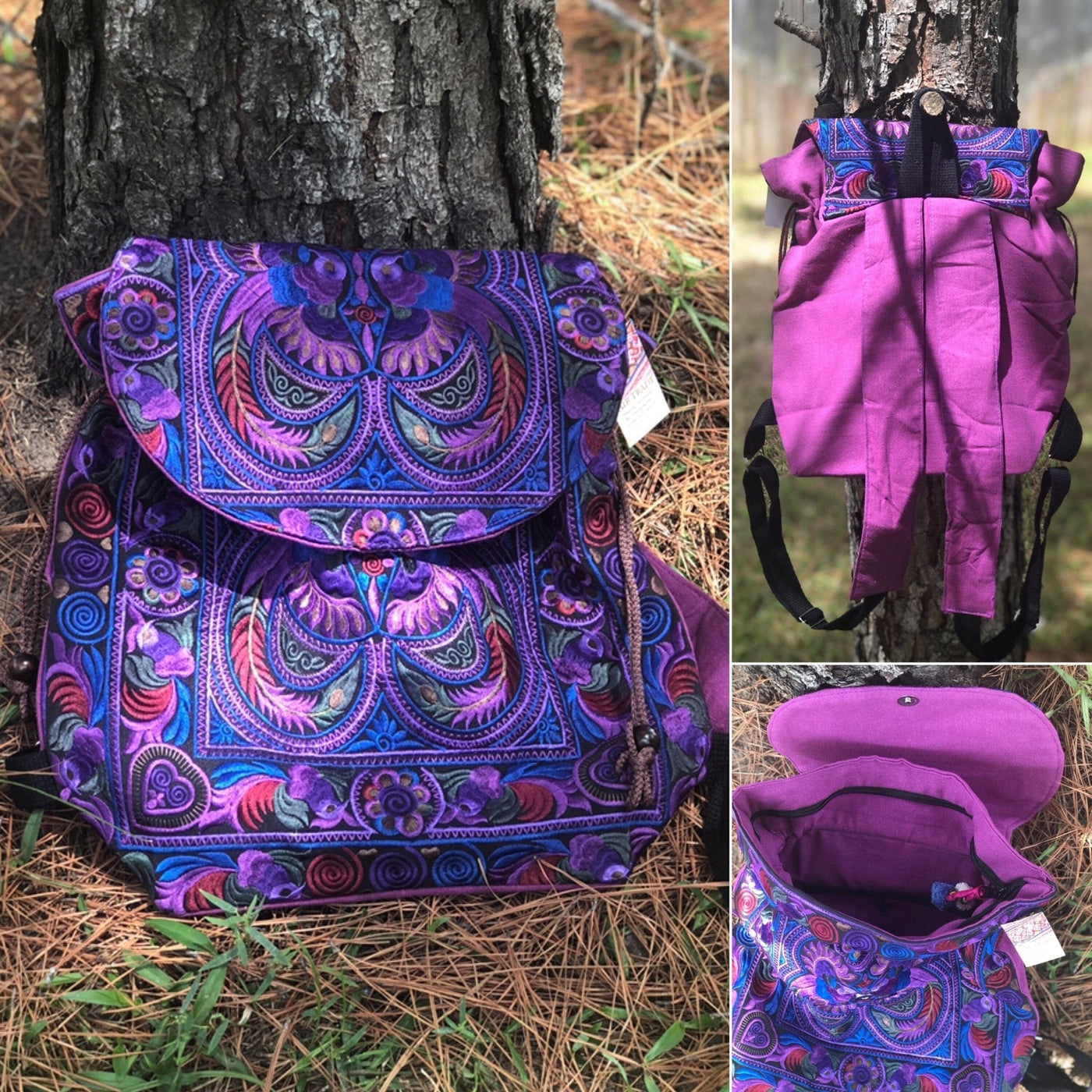 Colorful Bohemian Backpacks - Embroidered Boho Backpack - Colorful 4U - Embroidered Bag