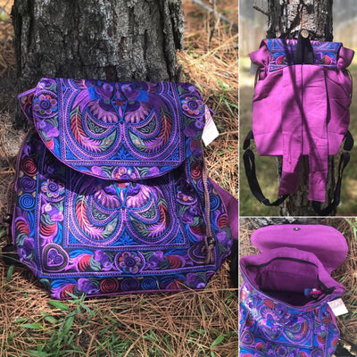 Colorful Bohemian Backpacks - Embroidered Boho Backpack - Colorful 4U - Embroidered Bag