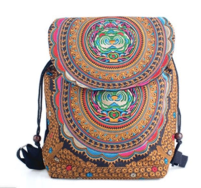 Colorful Bohemian Backpacks - Embroidered Boho Backpack - Colorful 4U - Embroidered Bag