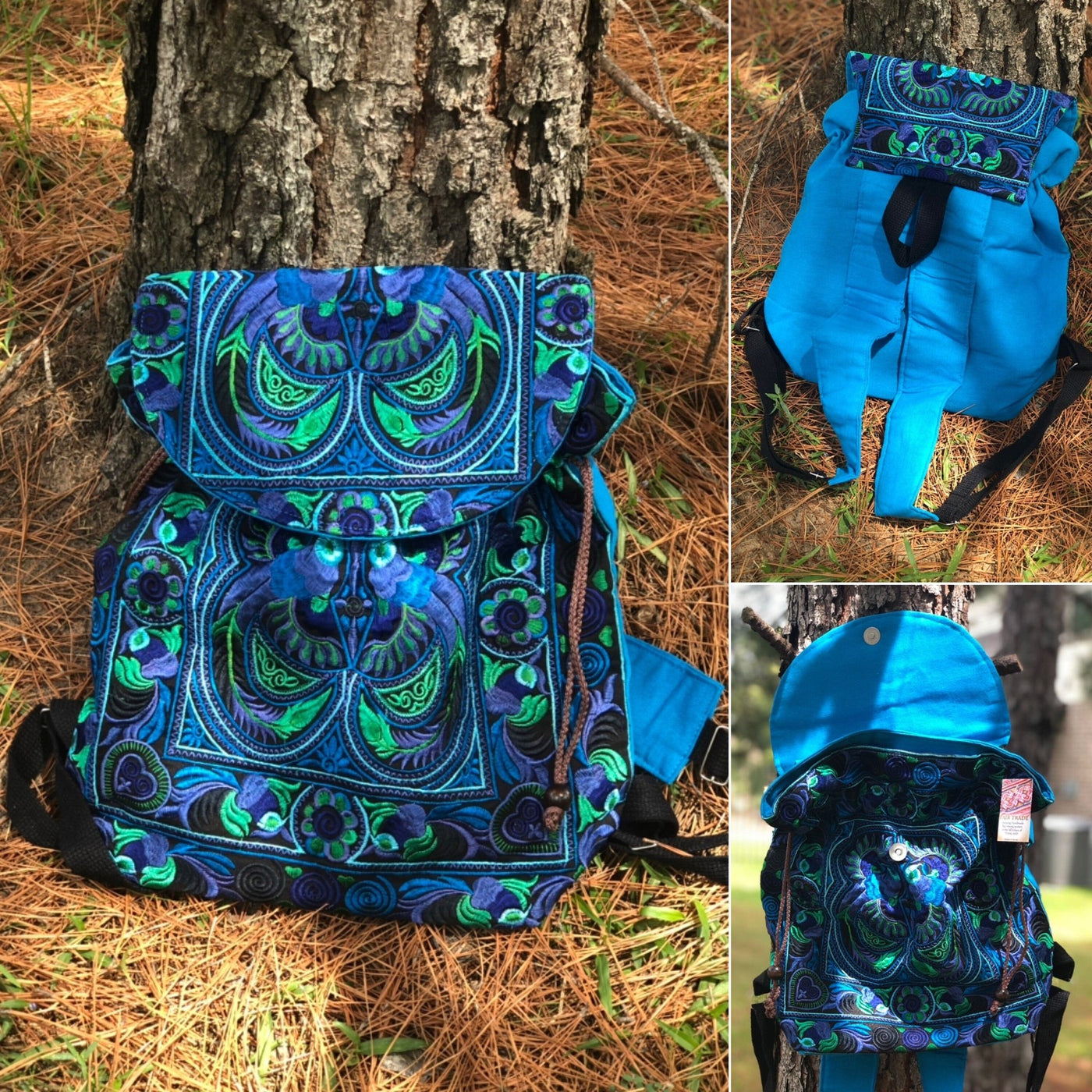 Colorful Bohemian Backpacks - Embroidered Boho Backpack - Colorful 4U - Embroidered Bag