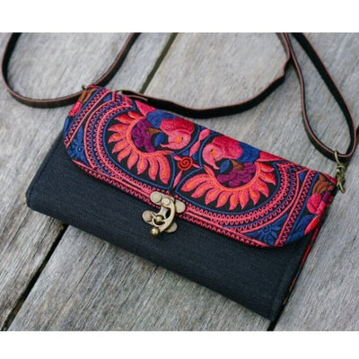 Colorful Bohemian Bag/Clutch - Embroidered Purse/Wallet - Colorful 4U - Embroidered Bag