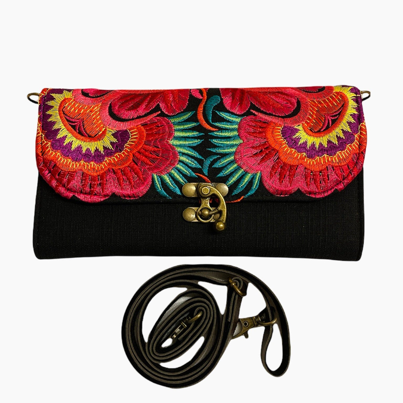 Colorful Bohemian Bag/Clutch - Embroidered Purse/Wallet - Colorful 4U - Embroidered Bag