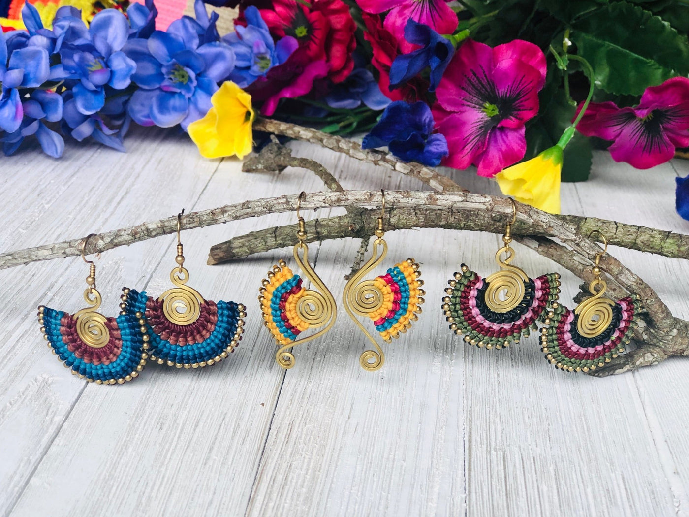 Colorful Bohemian Earrings - Tribal Style - Colorful 4U - Tassel Earrings