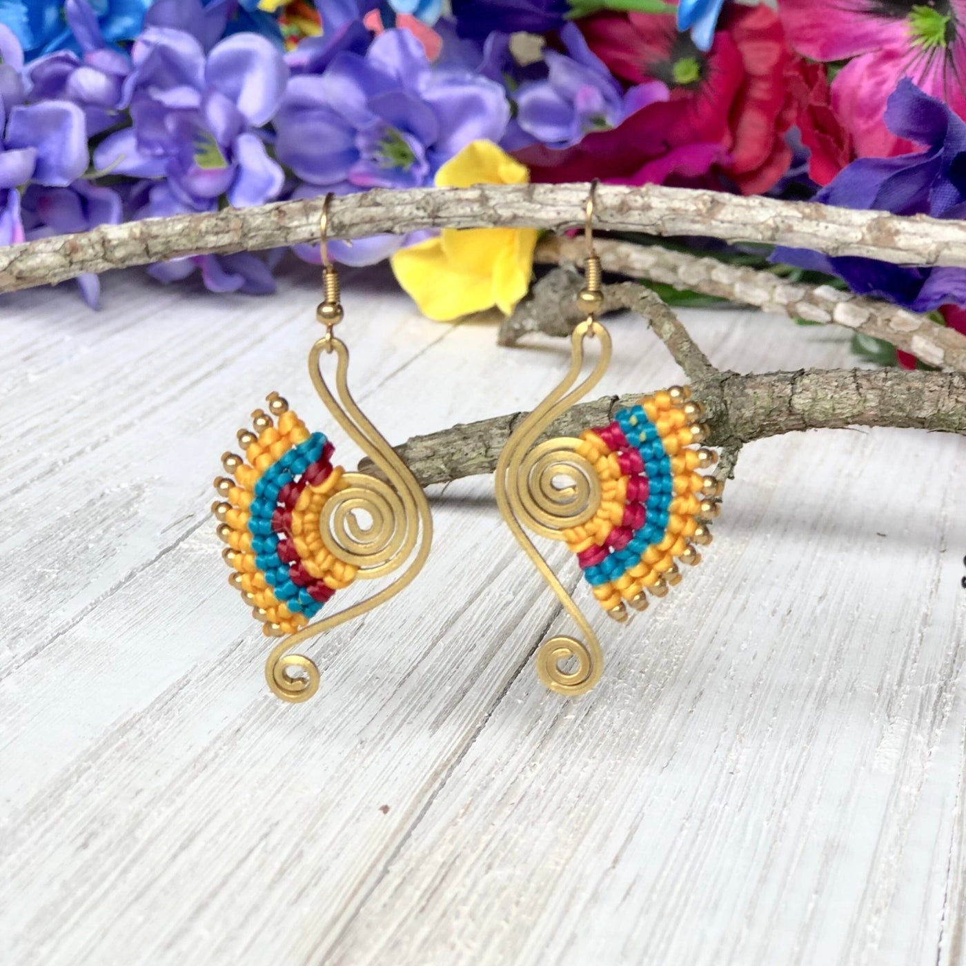 Colorful Bohemian Earrings - Tribal Style - Colorful 4U - Tassel Earrings