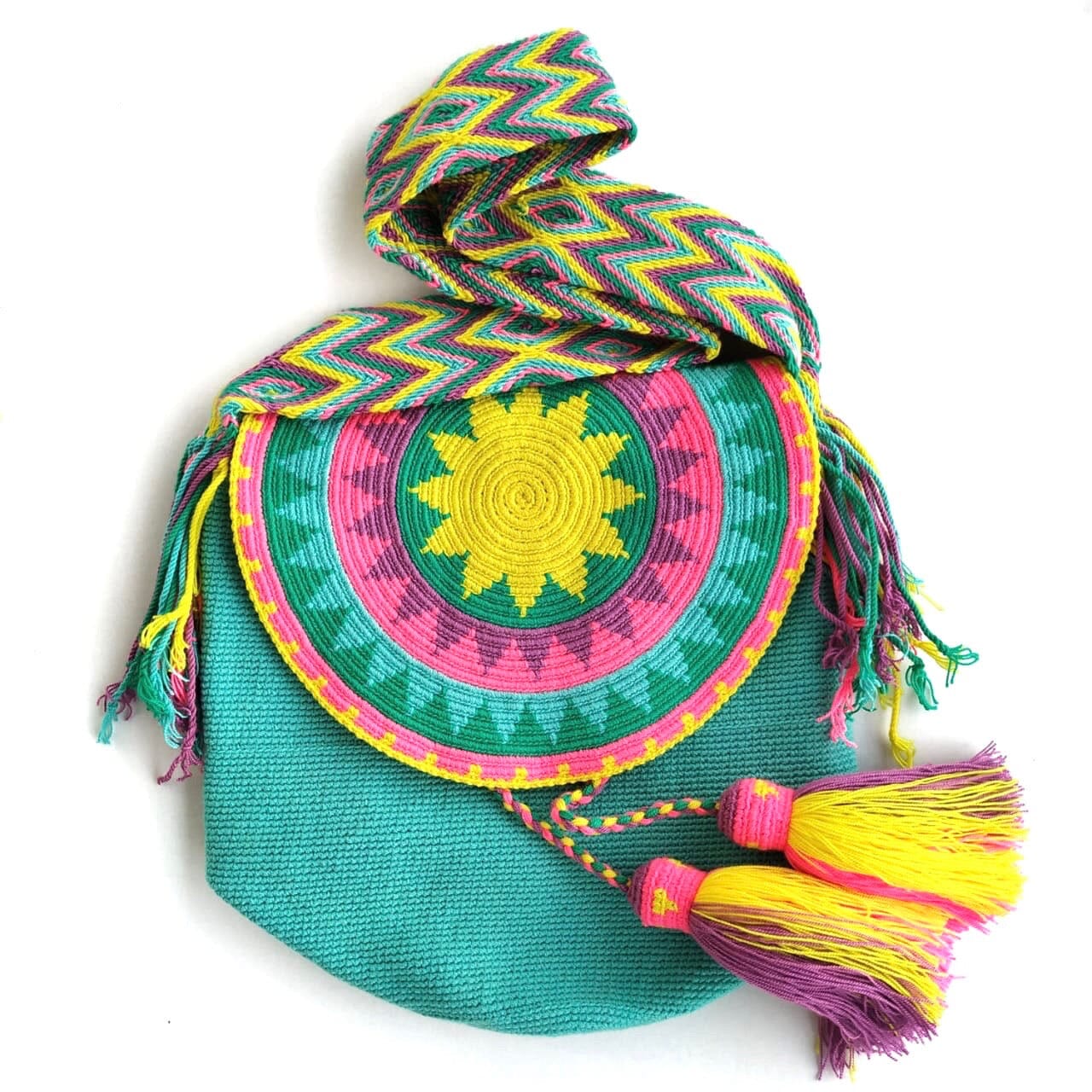 Colorful Crochet Bags with Cover - Colorful 4U - Crossbody Bucket Bag