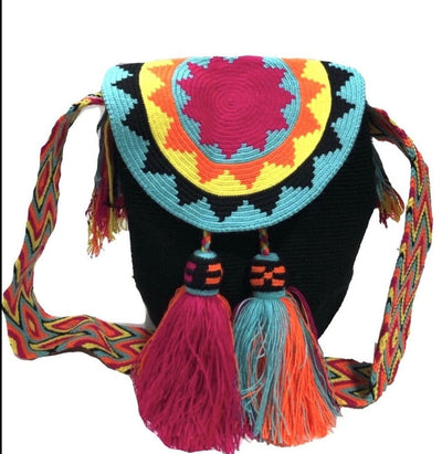 Colorful Crochet Bags with Cover - Colorful 4U - Crossbody Bucket Bag