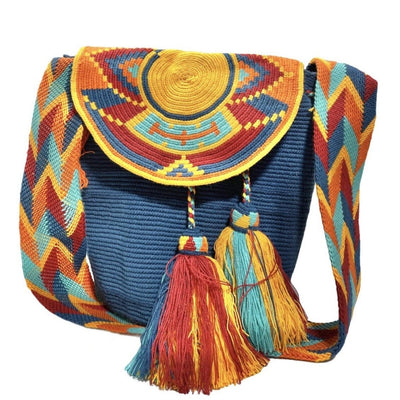 Colorful Crochet Bags with Cover - Colorful 4U - Crossbody Bucket Bag