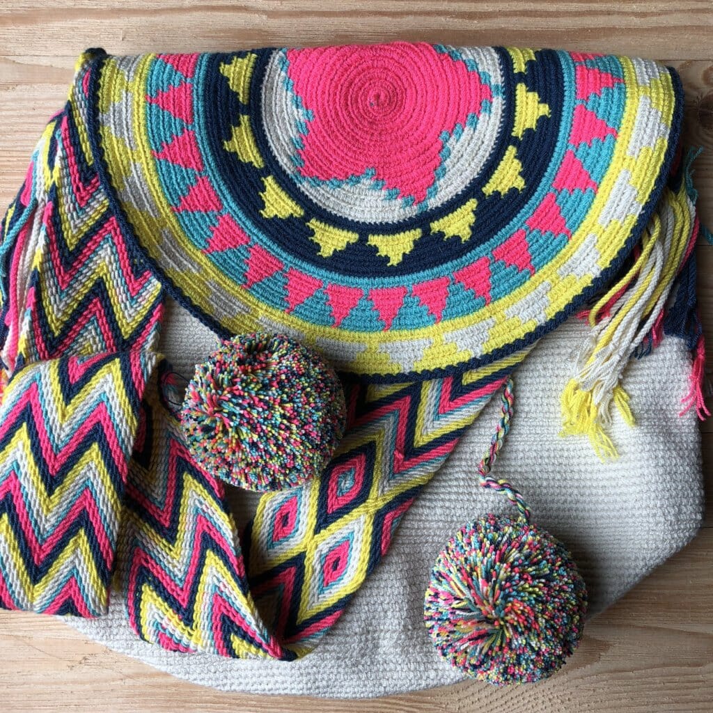 Colorful Crochet Bags with Cover - Colorful 4U - Crossbody Bucket Bag