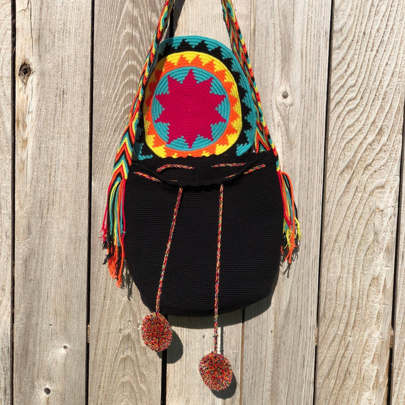 Colorful Crochet Bags with Cover - Colorful 4U - Crossbody Bucket Bag