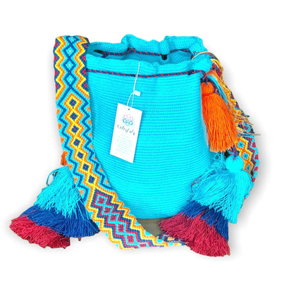 Colorful Crochet Tassel Bags - Desert Sunset - Colorful 4U - Crochet Boho Bag with Tassels - Crossbody Bucket Bag