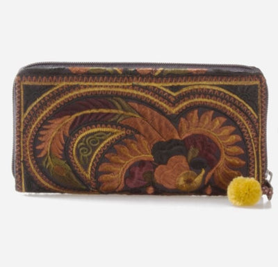 Colorful Embroidered Wallet - Boho Chic Vegan Wallet/Clutch Bag - Colorful 4U - Embroidered Bag