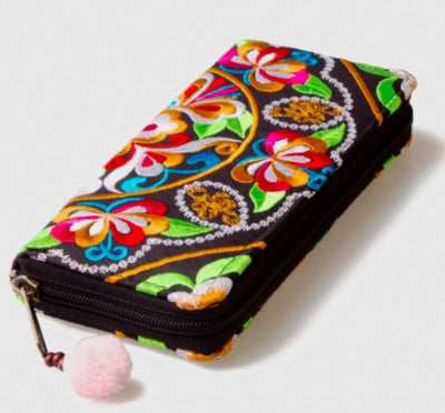 Colorful Embroidered Wallets /Clutches - Boho / Bohemian Style Wallets - Colorful 4U - Embroidered Bag