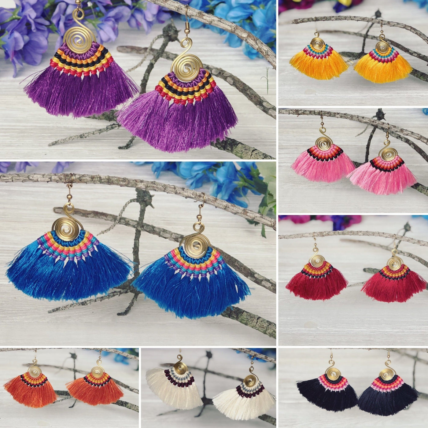 Colorful Tassel Earrings - Tribal Style - Colorful 4U - Tassel Earrings