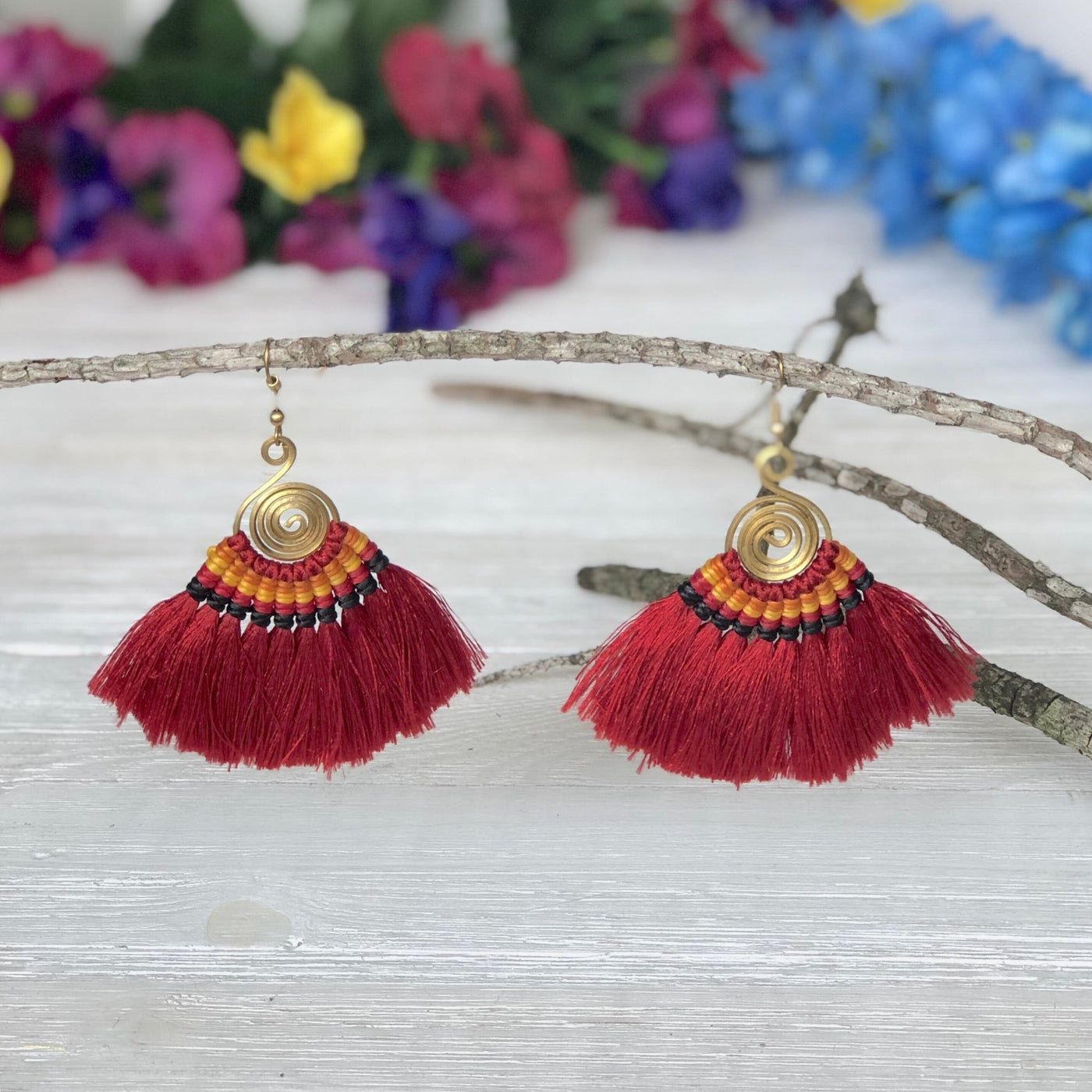 Colorful Tassel Earrings - Tribal Style - Colorful 4U - Tassel Earrings