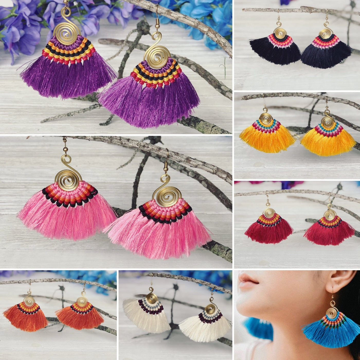 Colorful Tassel Earrings - Tribal Style - Colorful 4U - Tassel Earrings