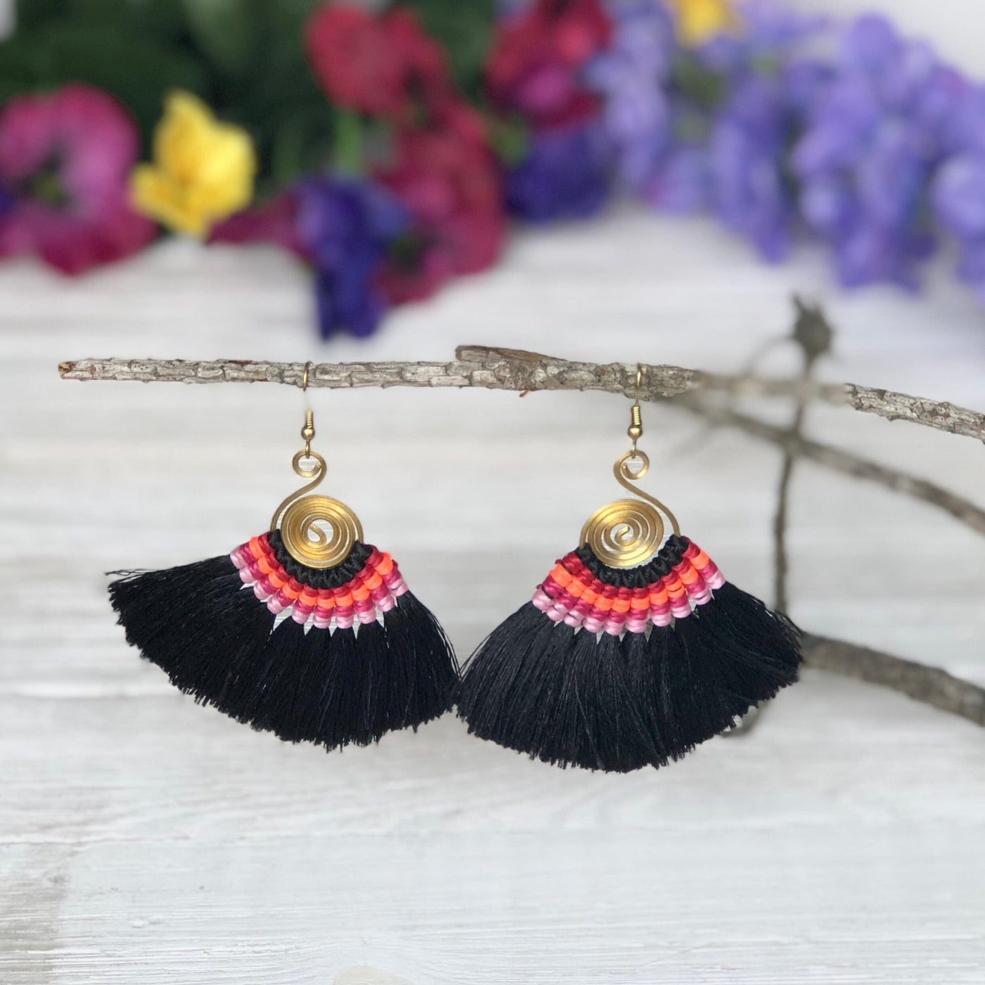 Colorful Tassel Earrings - Tribal Style - Colorful 4U - Tassel Earrings