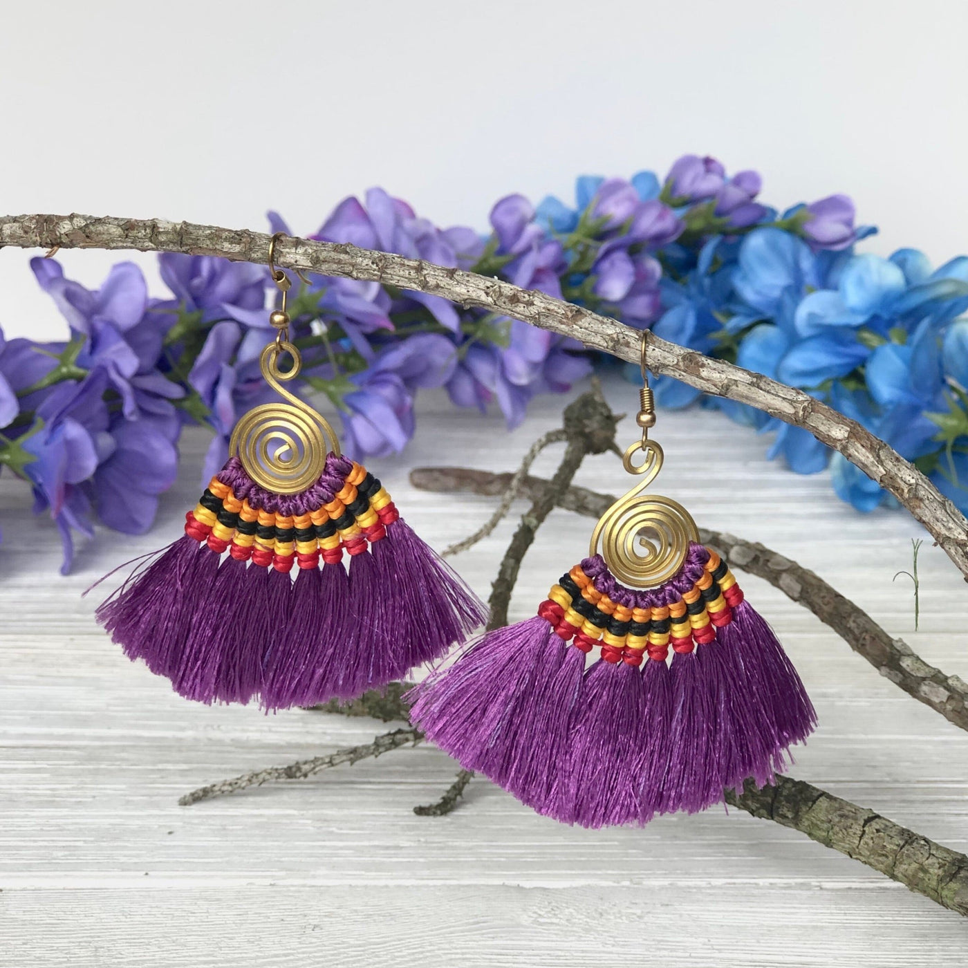 Colorful Tassel Earrings - Tribal Style - Colorful 4U - Tassel Earrings