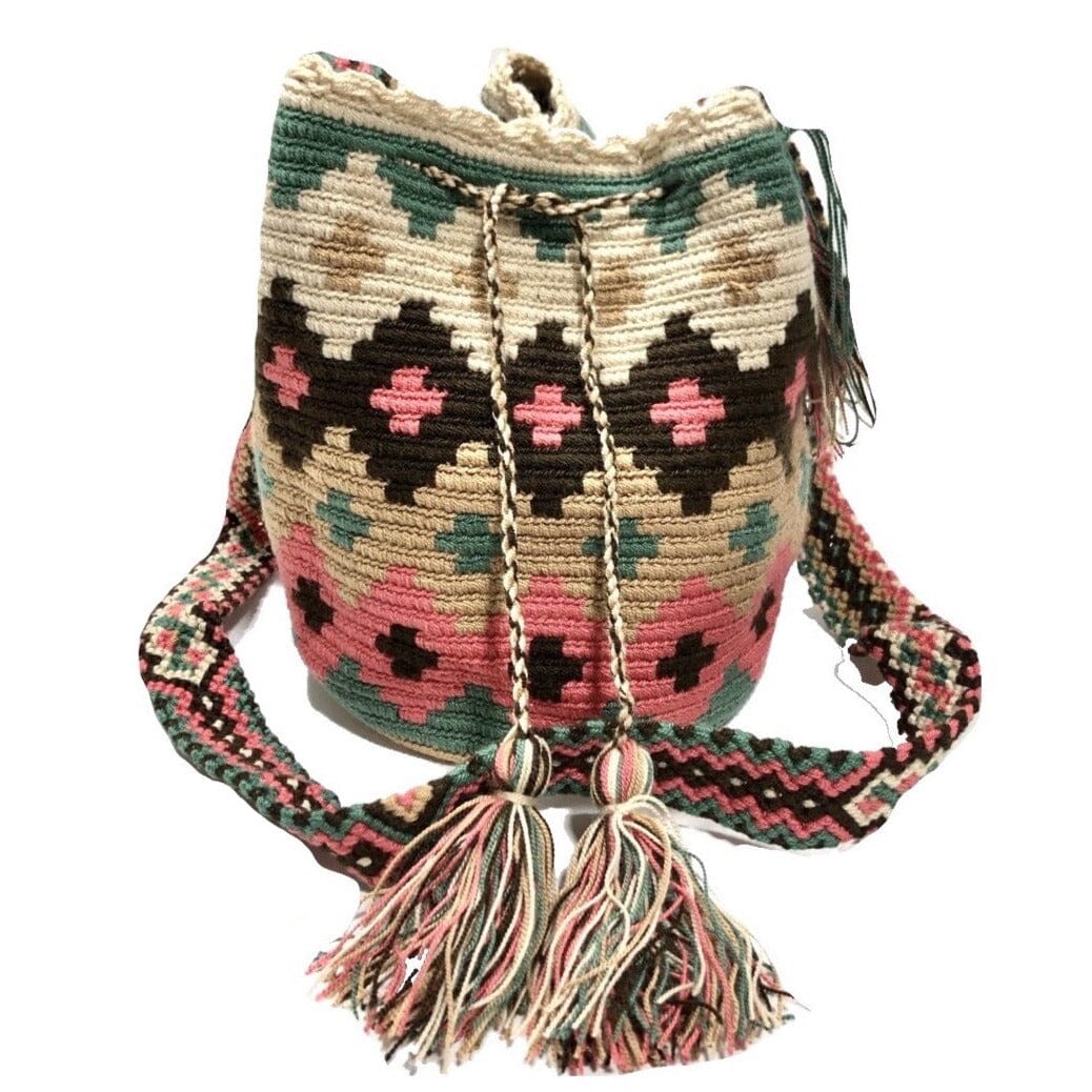 Desert Dreams - Medium Crochet Bags - Colorful 4U - Medium - Crossbody Crochet Boho Bag - Traditional Wayuu Design