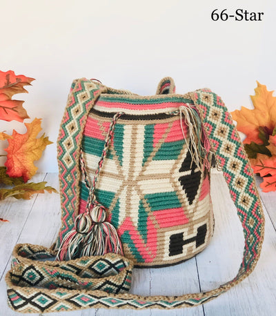 Desert Dreams - Medium Crochet Bags - Colorful 4U - Medium - Crossbody Crochet Boho Bag - Traditional Wayuu Design