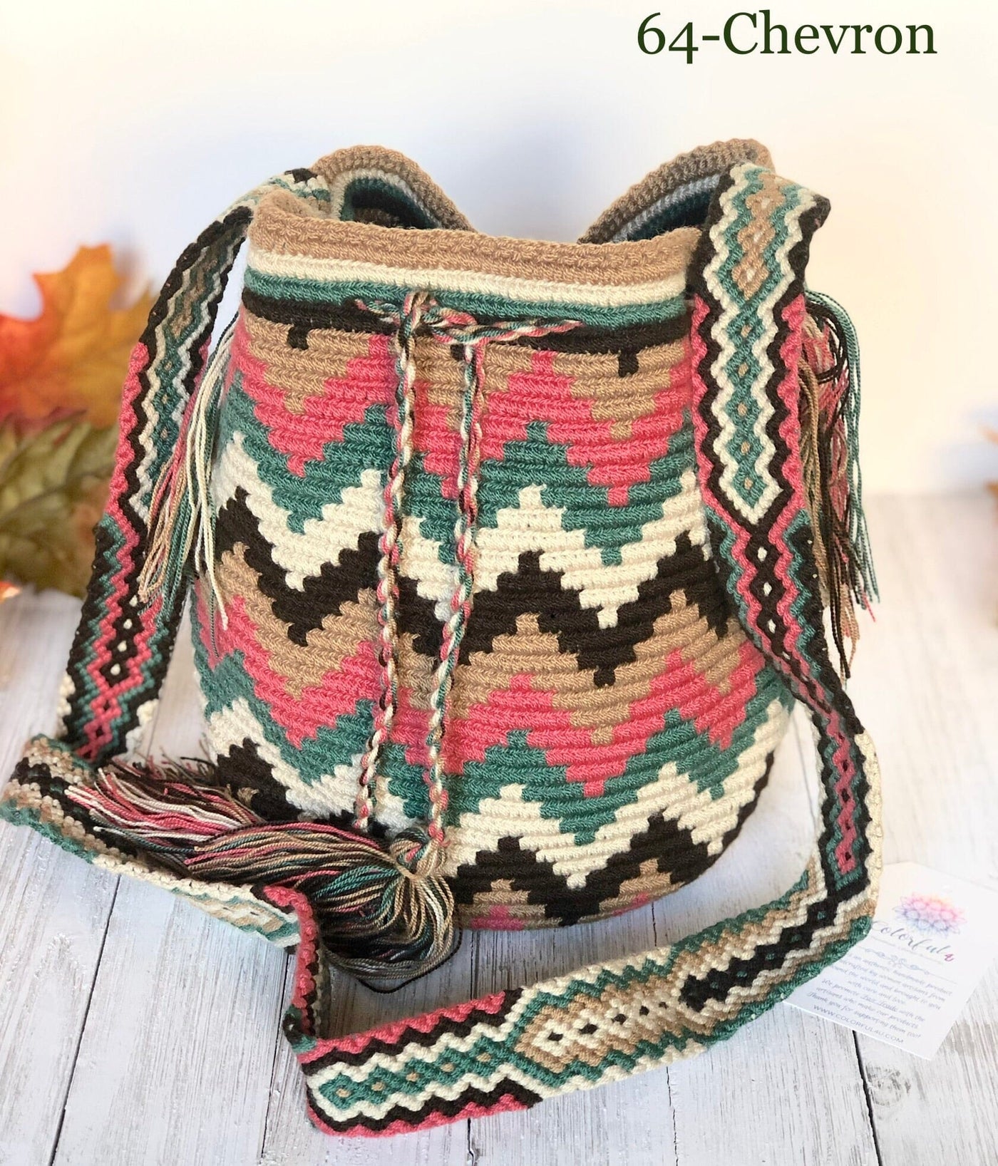 Desert Dreams - Medium Crochet Bags - Colorful 4U - Medium - Crossbody Crochet Boho Bag - Traditional Wayuu Design