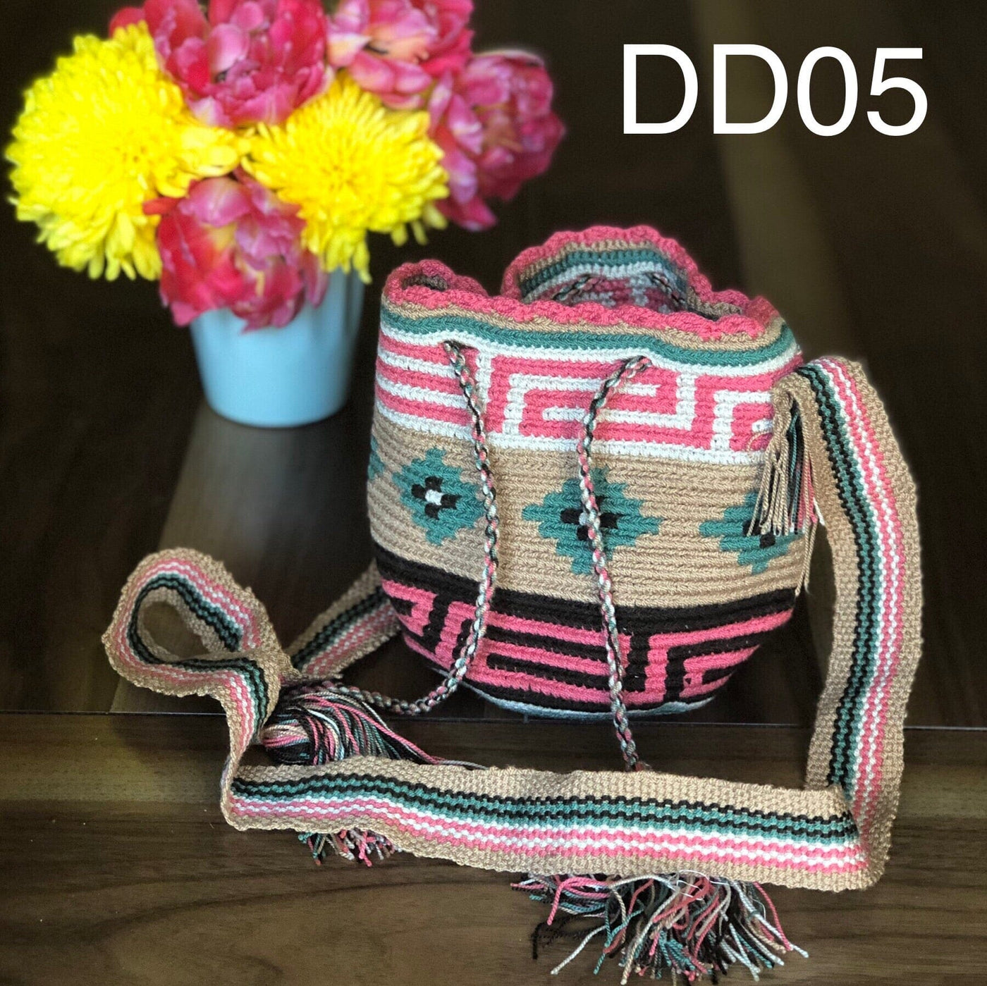 Desert Dreams Mini Crochet Bags - Style MWPD65 - Colorful 4U - Mini Crochet Bag - Crossbody Boho Bag - Authentic Wayuu Mini Mochila