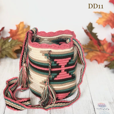 Desert Dreams Mini Crochet Bags - Style MWPD65 - Colorful 4U - Mini Crochet Bag - Crossbody Boho Bag - Authentic Wayuu Mini Mochila