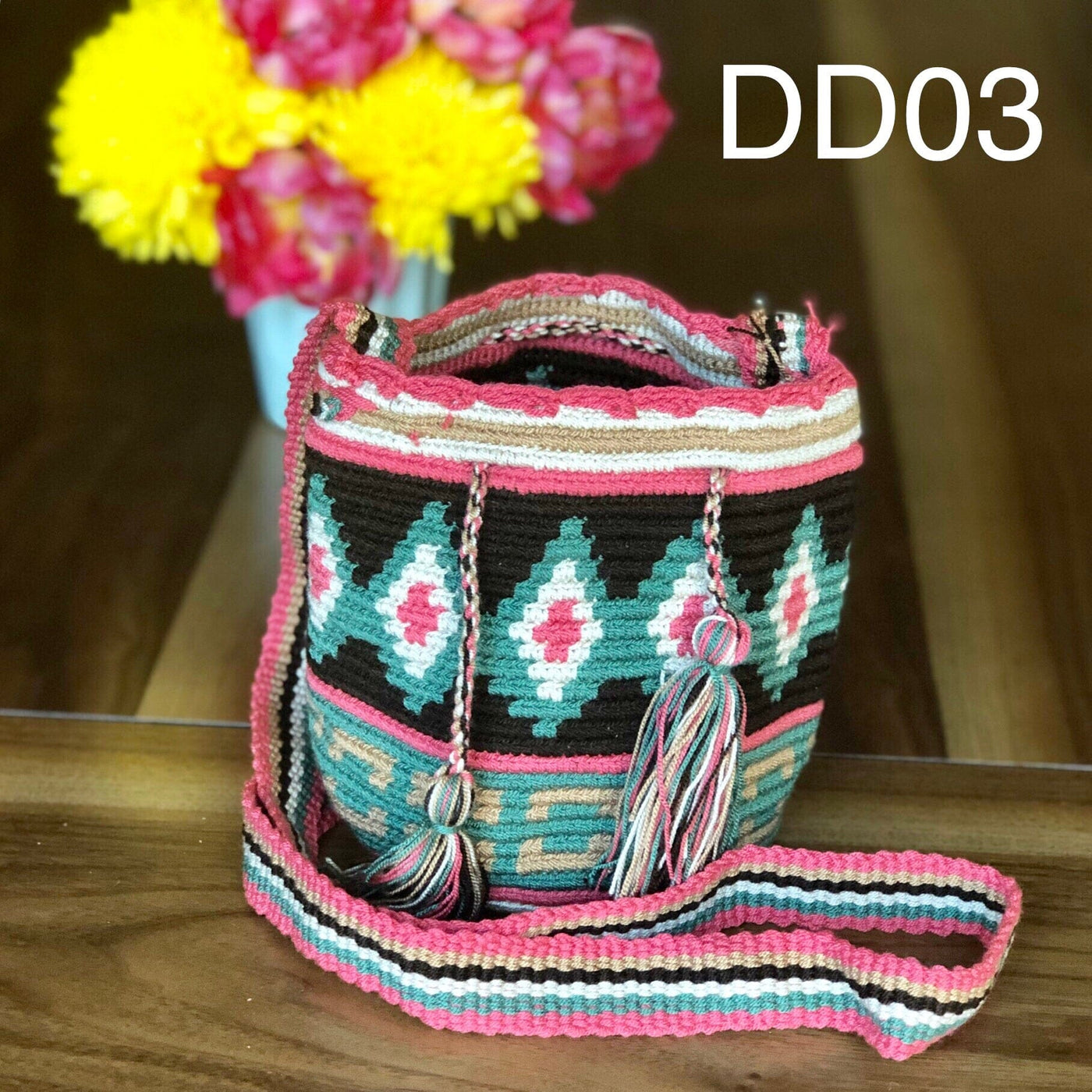 Desert Dreams Mini Crochet Bags - Style MWPD65 - Colorful 4U - Mini Crochet Bag - Crossbody Boho Bag - Authentic Wayuu Mini Mochila