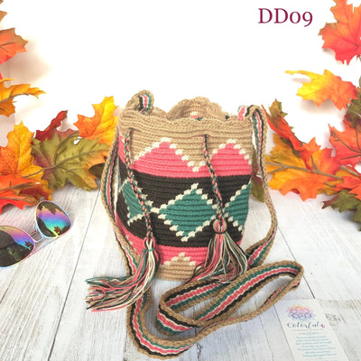 Desert Dreams Mini Crochet Bags - Style MWPD65 - Colorful 4U - Mini Crochet Bag - Crossbody Boho Bag - Authentic Wayuu Mini Mochila