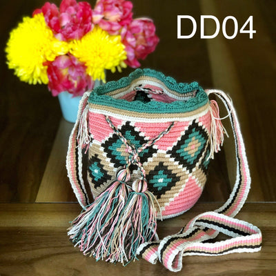 Desert Dreams Mini Crochet Bags - Style MWPD65 - Colorful 4U - Mini Crochet Bag - Crossbody Boho Bag - Authentic Wayuu Mini Mochila