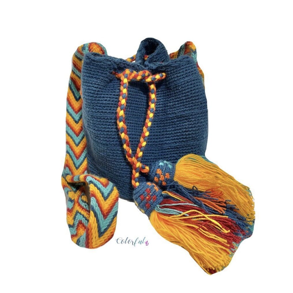 Desert Sunset Mini Crochet Bags - Colorful 4U - Mini Crochet Bag - Crossbody Boho Bag - Authentic Wayuu Mini Mochila