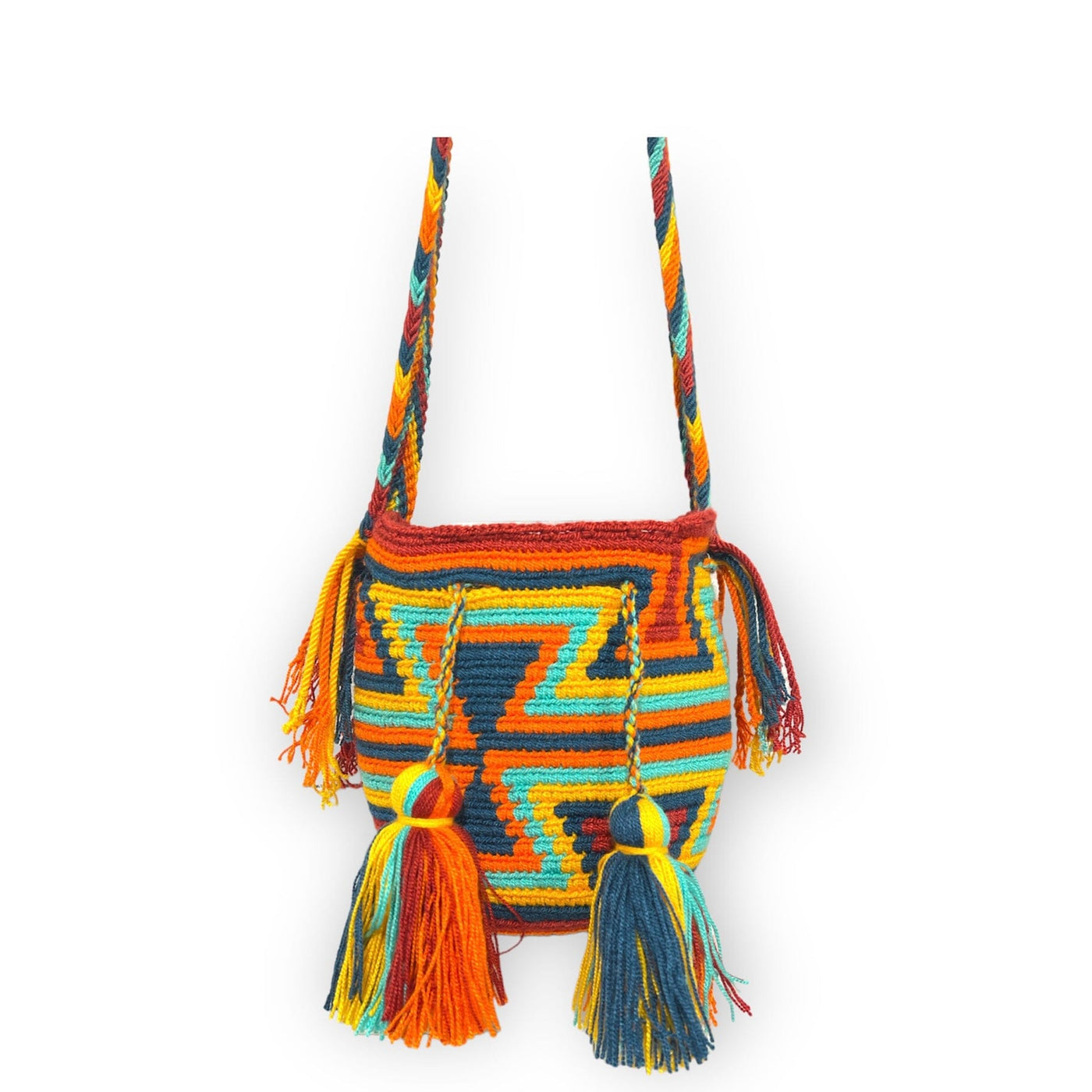 Desert Sunset Mini Crochet Bags - Colorful 4U - Mini Crochet Bag - Crossbody Boho Bag - Authentic Wayuu Mini Mochila