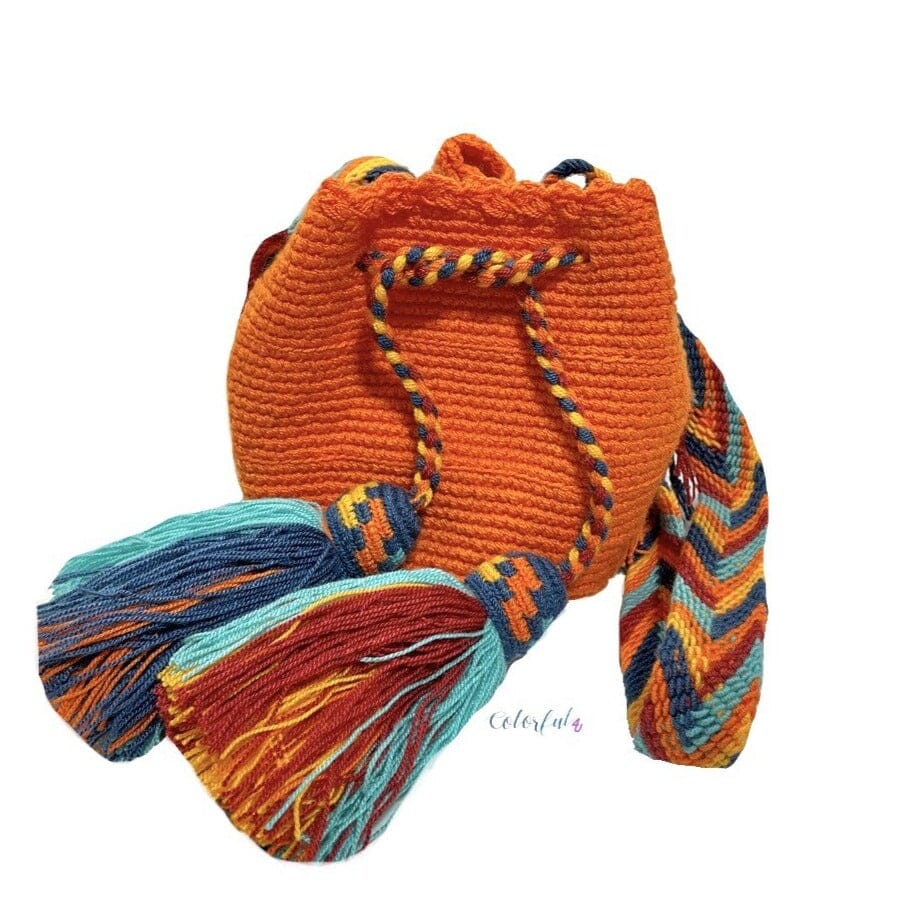 Desert Sunset Mini Crochet Bags - Colorful 4U - Mini Crochet Bag - Crossbody Boho Bag - Authentic Wayuu Mini Mochila