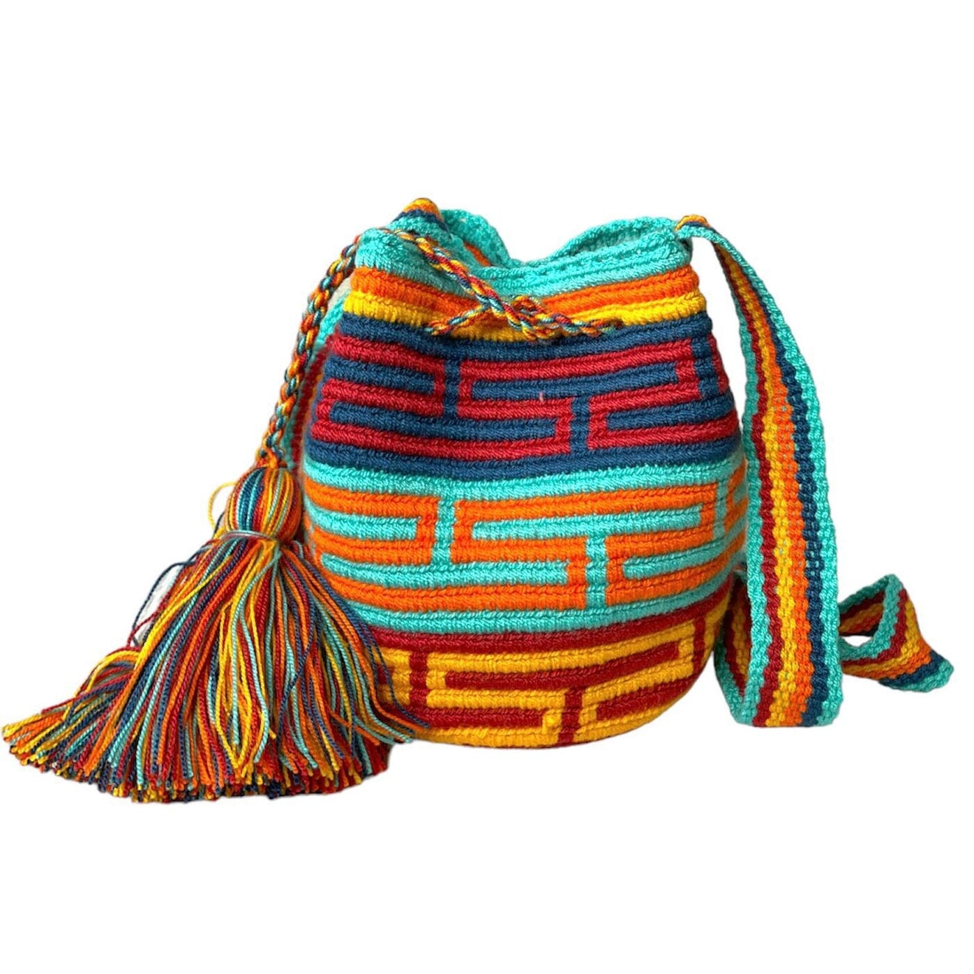 Desert Sunset Mini Crochet Bags - Colorful 4U - Mini Crochet Bag - Crossbody Boho Bag - Authentic Wayuu Mini Mochila