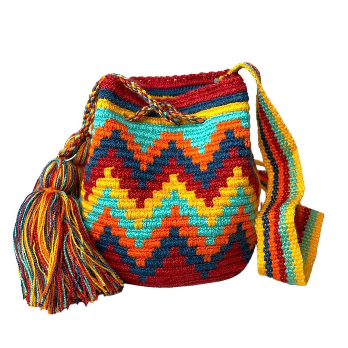 Desert Sunset Mini Crochet Bags - Colorful 4U - Mini Crochet Bag - Crossbody Boho Bag - Authentic Wayuu Mini Mochila