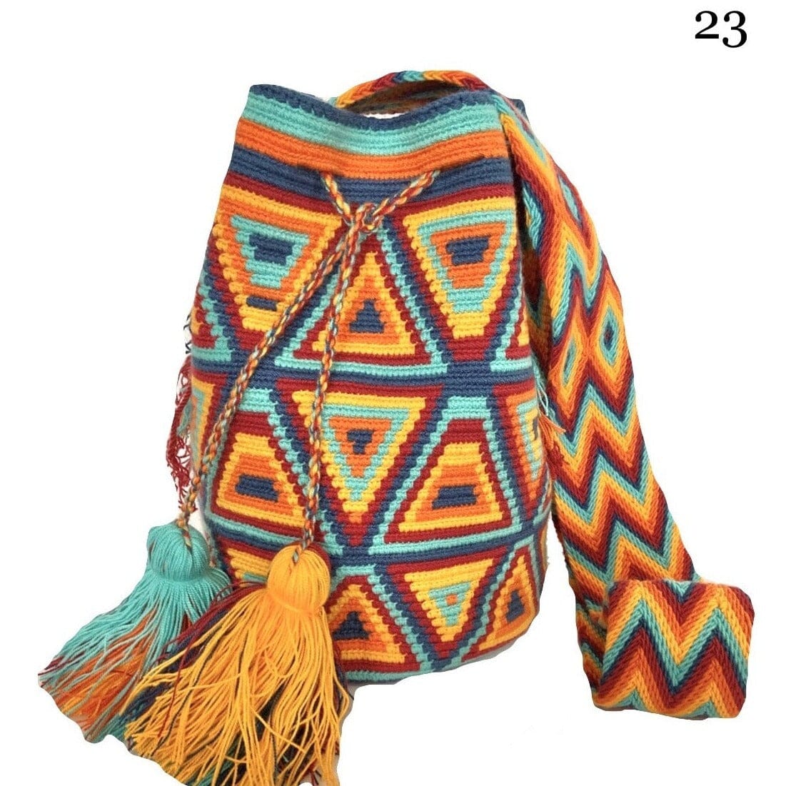 Desert Sunset Summer Bags - | Large Crochet Purses - Colorful 4U - Crossbody Crochet Boho Bag - Traditional Wayuu Design