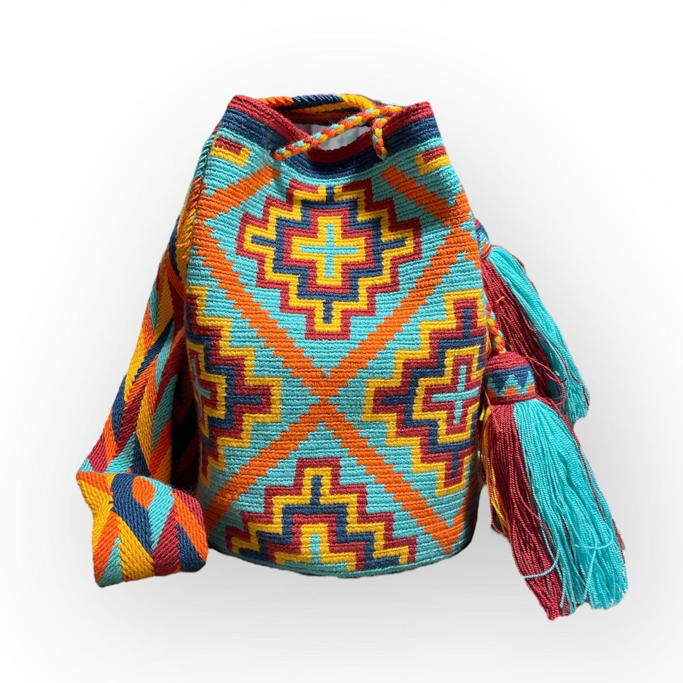 Desert Sunset Summer Bags - | Large Crochet Purses - Colorful 4U - Crossbody Crochet Boho Bag - Traditional Wayuu Design