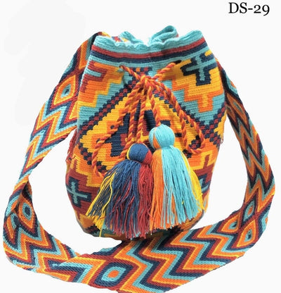 Desert Sunset Summer Bags - | Large Crochet Purses - Colorful 4U - Crossbody Crochet Boho Bag - Traditional Wayuu Design