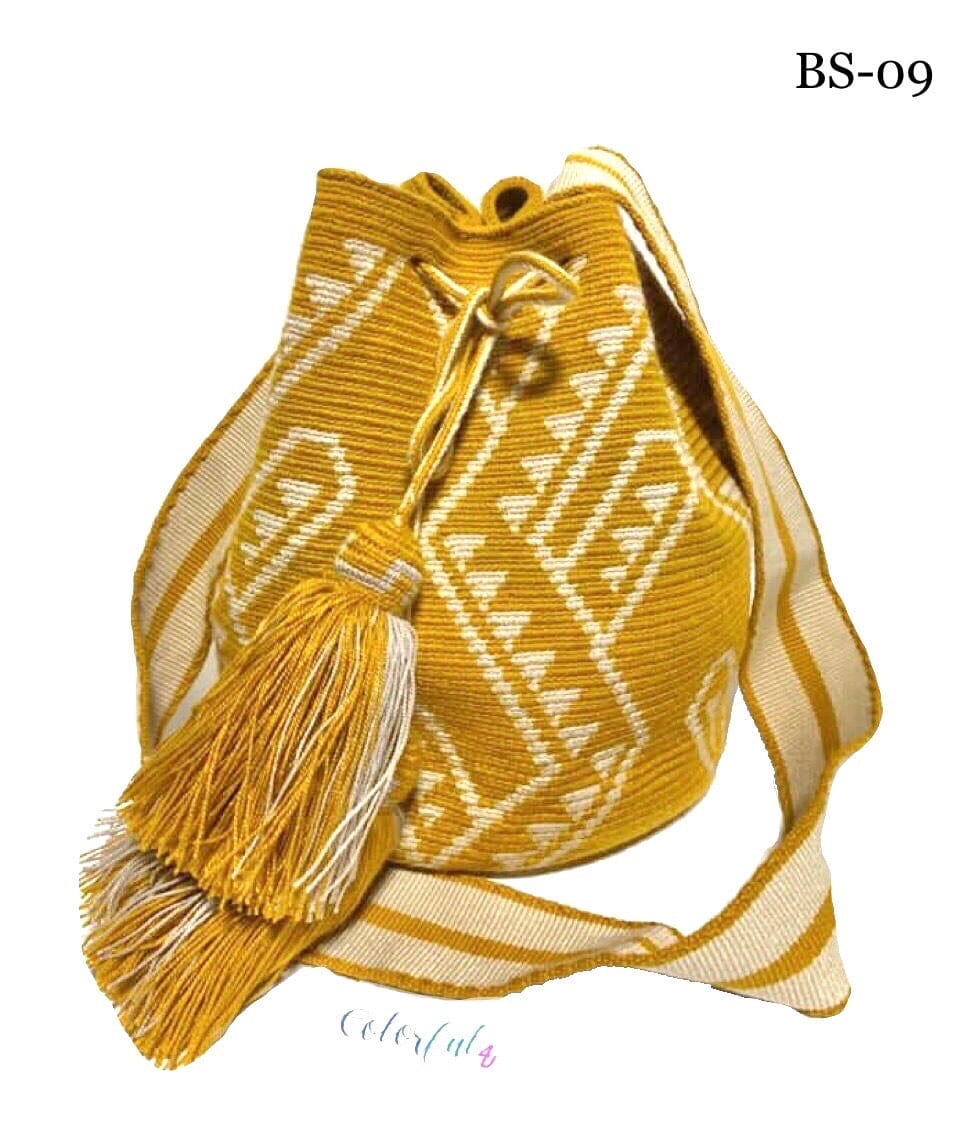 Tribal Medium Colorful Crochet Bag - Crossbody Boho Bag - ShopperBoard